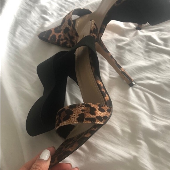 PLT Leopard Point Toe Heels - Picture 2 of 3